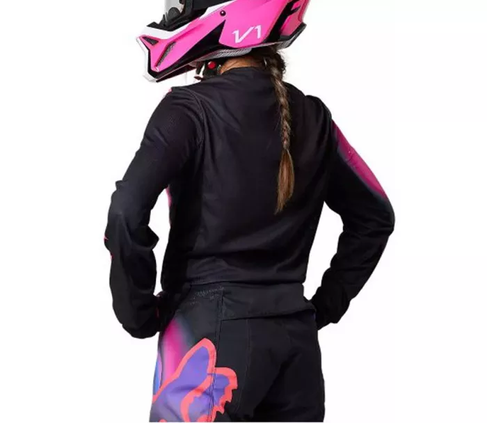 Dámský motokrosový dres Fox Wmns 180 Toxsyk Jersey Black/Pink