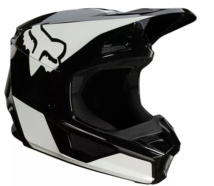 Motokrosová helma Fox V1 Lux Helmet, Ece black/white