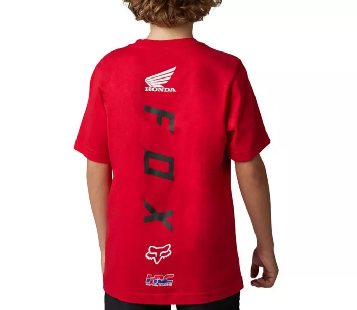 Dětské tričko Fox Youth X Honda Ss Tee - Flame Red