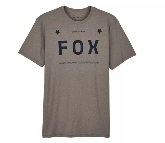 Pánské tričko Fox Aviation Prem Ss Tee Heather Graphite