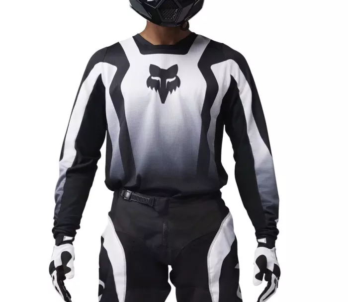 Motokrosový dres Fox Lean Jersey Black/White