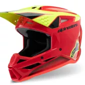 Helma na motokros Alpinestars SM3 Youth Fray red/yellow/black glossy