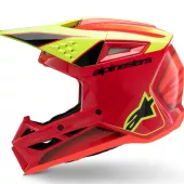 Helma na motokros Alpinestars SM3 Youth Fray red/yellow/black glossy