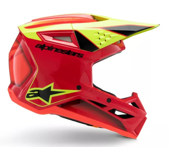 Helma na motokros Alpinestars SM3 Youth Fray red/yellow/black glossy