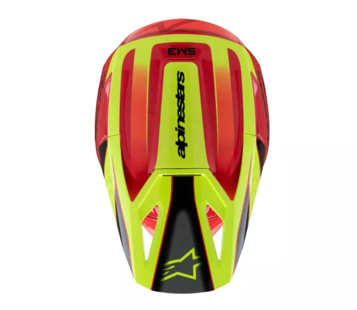 Helma na motokros Alpinestars SM3 Youth Fray red/yellow/black glossy