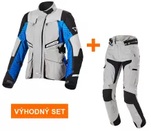 Výhodný set: Bunda Macna Fusor light grey/blue/black dámská + Novado kalhoty grey dámské