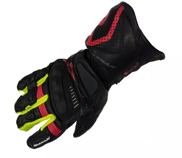 Rukavice na moto Nazran RX-10 2.0 black/red fluo rukavice