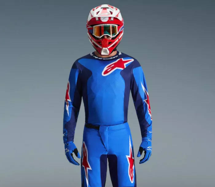 Alpinestars Fluid Grid blue/red vel. 2XL