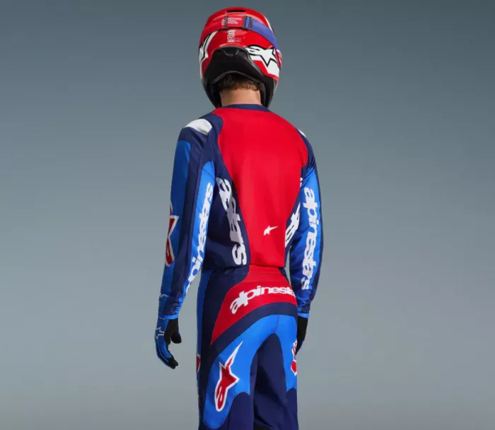 Alpinestars Fluid Grid blue/red vel. 2XL