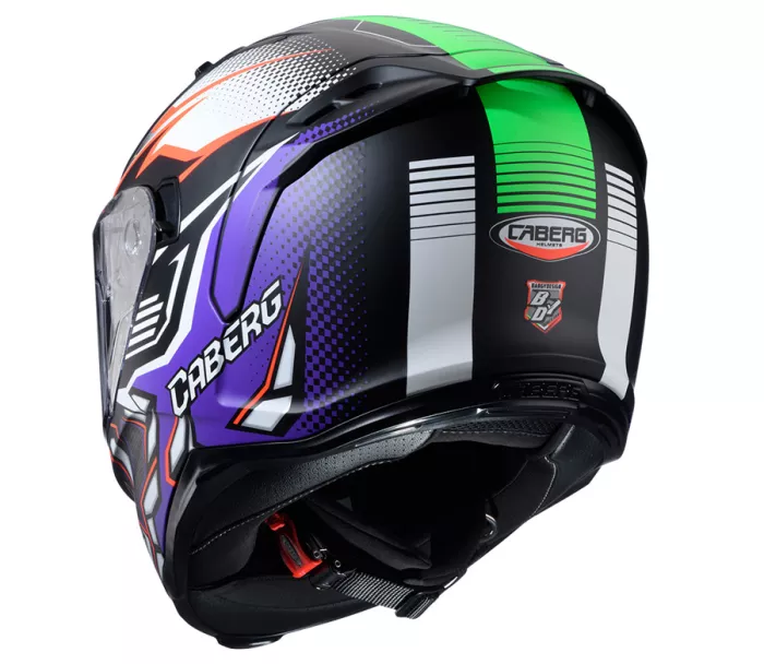 Integrální helma Caberg Avalon X Gurkha matt black/orange fluo/green fluo/purple