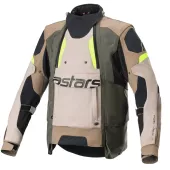 Pánská bunda Alpinestars Halo Drystar khaki/sand/yellow fluo