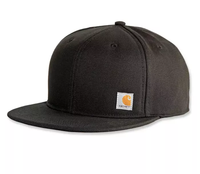 Kšiltovka CARHARTT FIRM DUCK FLAT BRIM BLACK