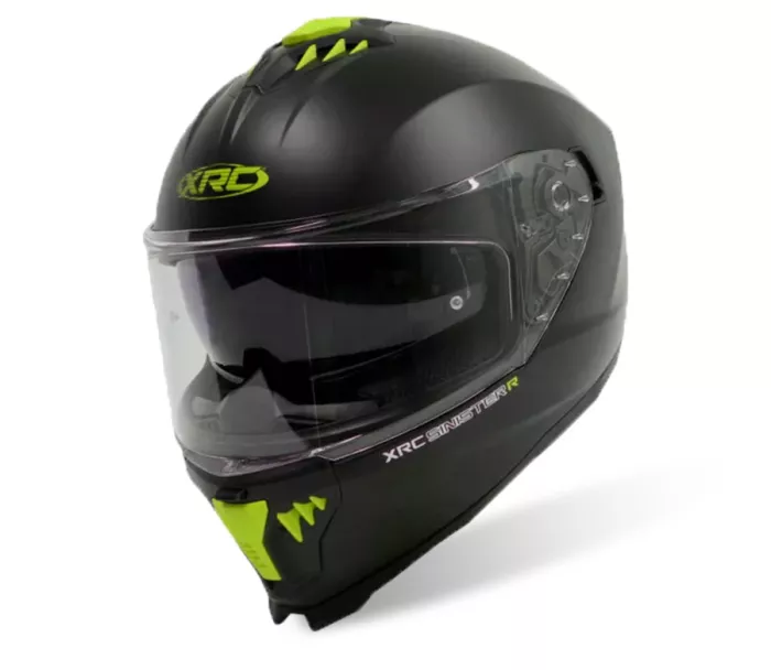 Helma na moto XRC Sinister R black/yellow fluo