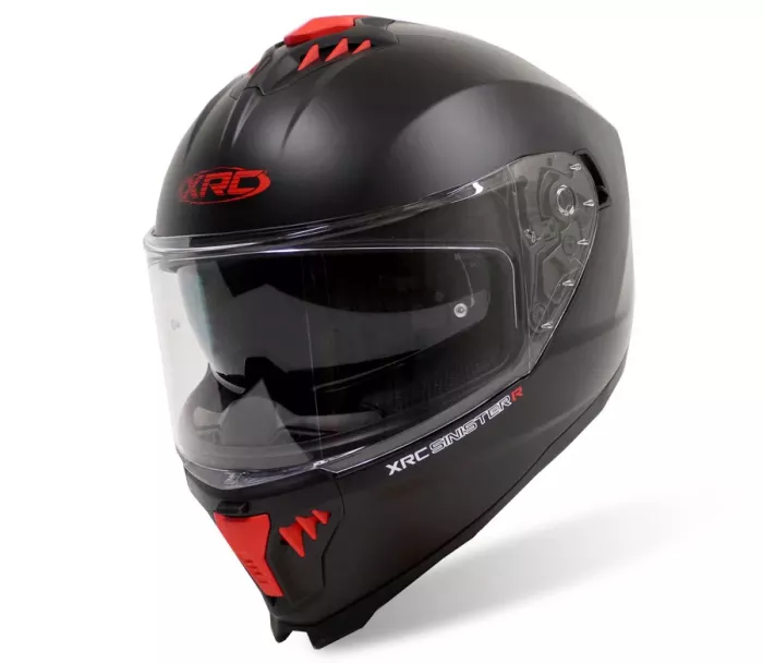 Helma na moto XRC Sinister R matt black/red