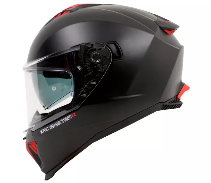 Helma na moto XRC Sinister R matt black/red