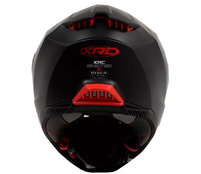 Helma na moto XRC Sinister R matt black/red