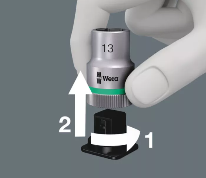 WERA Socket belt with 1/4" drive hex sockets - Metric