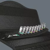 WERA Socket belt with 1/4" drive hex sockets - Metric