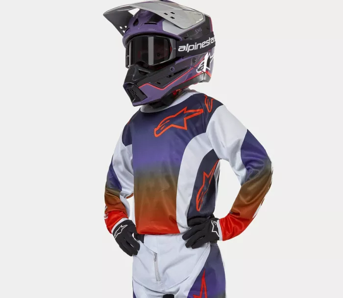 Dětský MX dres Alpinestars Youth Racer Hoen grey/orange/black