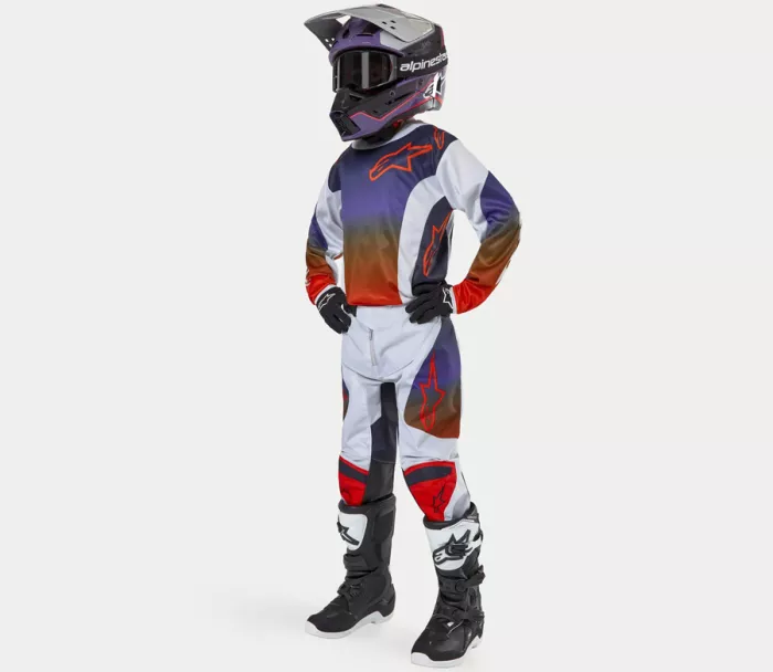 Dětský MX dres Alpinestars Youth Racer Hoen grey/orange/black