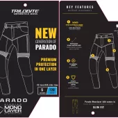 Kalhoty na motocykl Trilobite Parado monolayer AAA slim fit blue (Prodloužené)