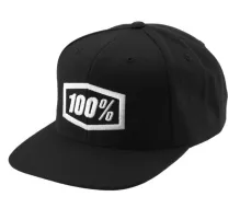 100% Icon Snapback cap black