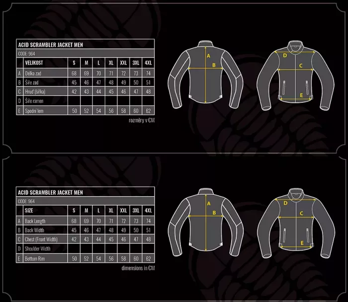 Bunda na motorku Trilobite Acid Scrambler black vel. M