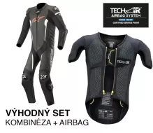 Alpinestars Missile Tech Air kombi black/red + airbag Tech-Air RACE