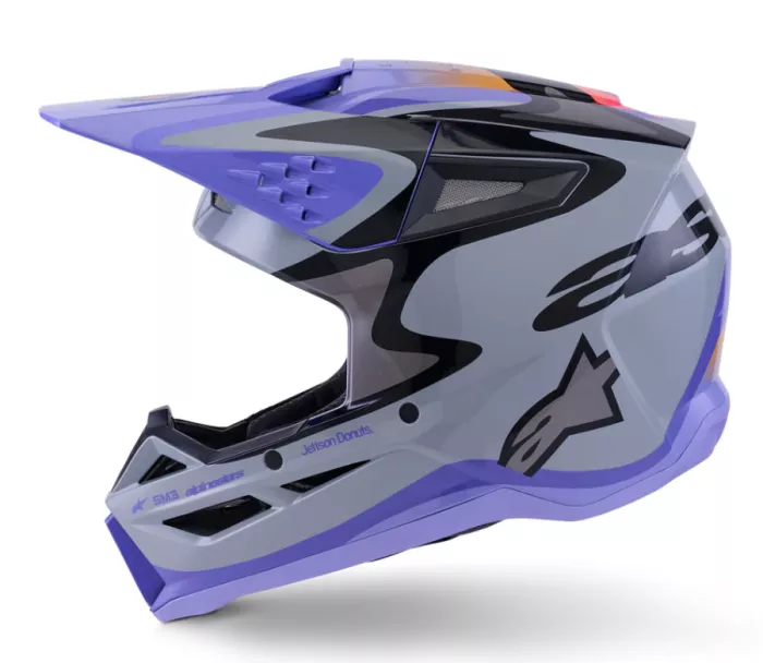 Helma na motokros Alpinestars Jettson SM3 grey/purple/black