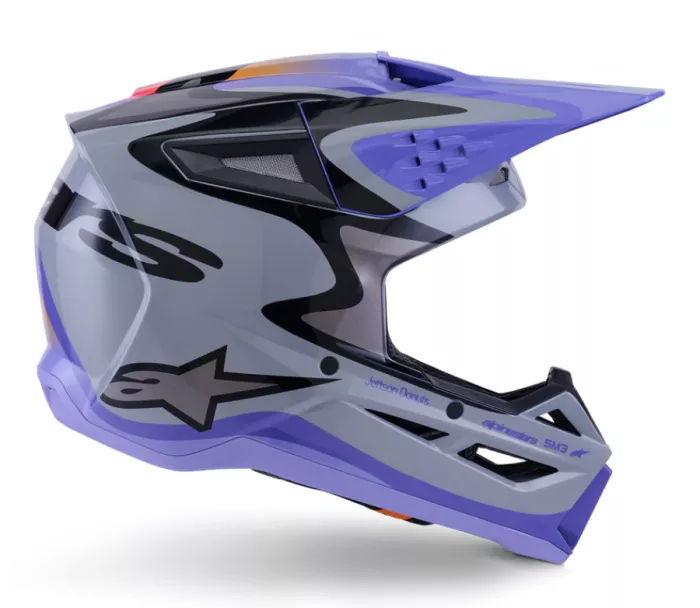 Helma na motokros Alpinestars Jettson SM3 grey/purple/black