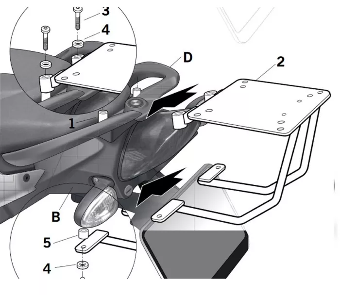 Držák horního kufru SHAD W0FR89ST pro moto BMW F 800S roky 07-15, BMW F 800R roky 09-18