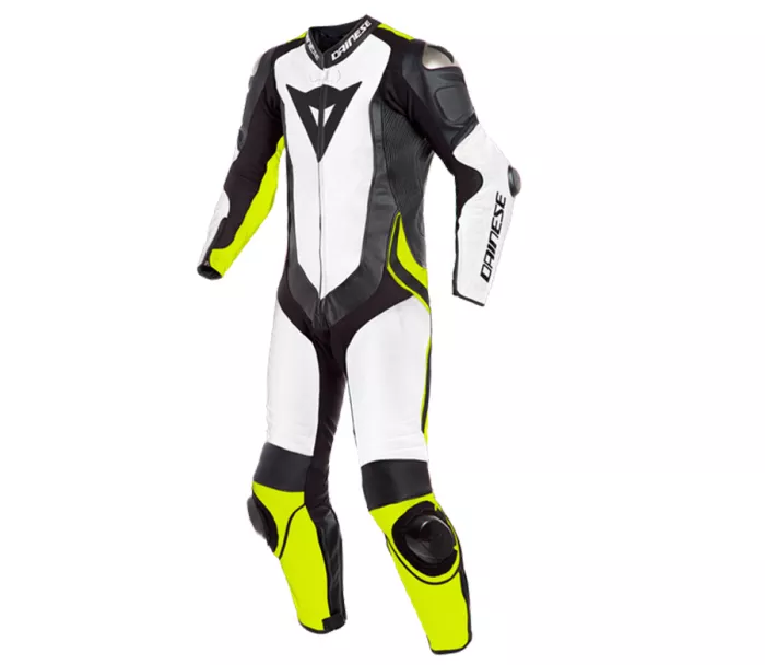 Kombinéza na motorku Dainese LAGUNA SECA 4 WHITE/BLACK/FLUO YELLOW