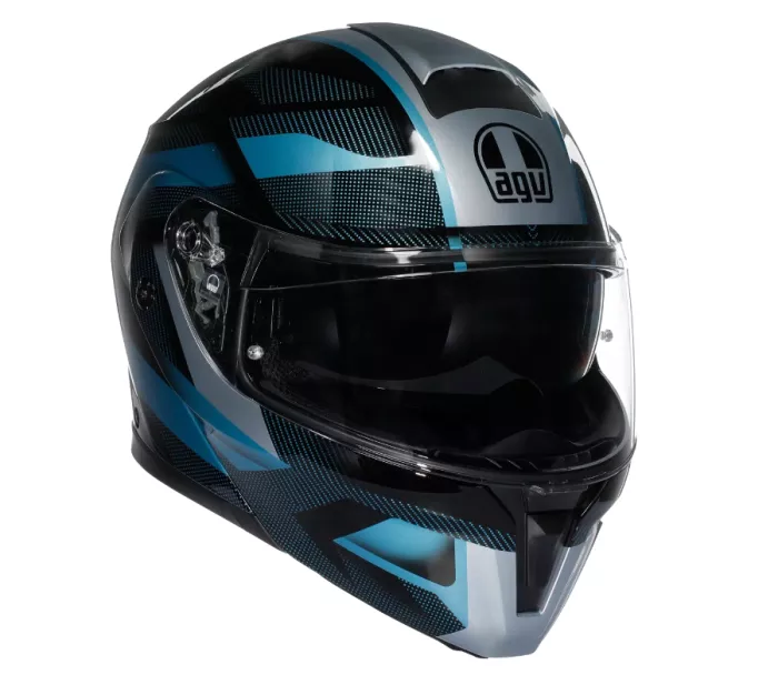 AGV E2206 STREETMODULAR LEDRO MATT BLACK/POWDER BLUE vel. M