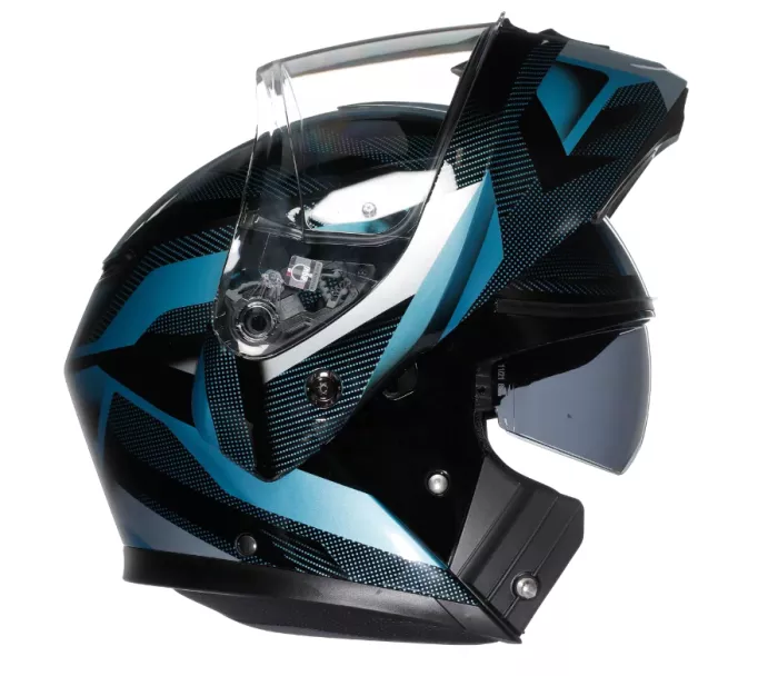 AGV E2206 STREETMODULAR LEDRO MATT BLACK/POWDER BLUE vel. M