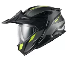 Výklopná helma NEXX X.LIFECOUNTRY Terra grey/neon MT