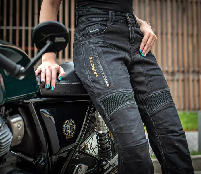 Dámské kevlarové džíny na moto Trilobite Parado slim fit long black level 2