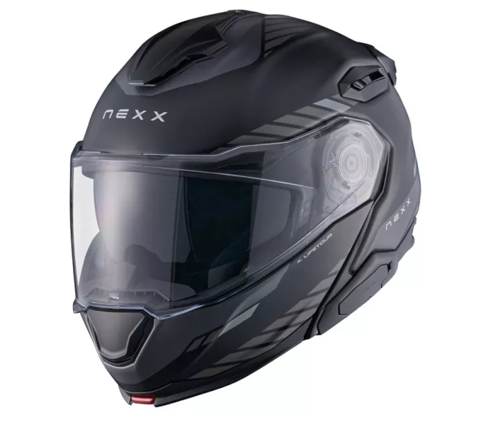 Helma na motocykl NEXX X.LIFETOUR Globe black/gray MT