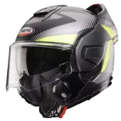 Překlápěcí helma Caberg Trip Lunar matt black/grey/yellow fluo