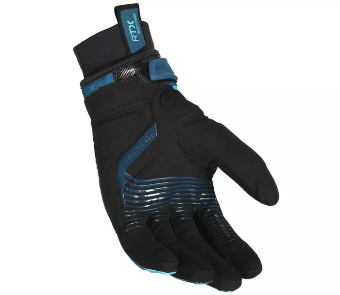 Dámské rukavice Macna Crew RTX black/blue/aqua lady gloves