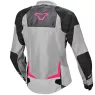 Dámská bunda na moto Macna Orcano light grey/pink