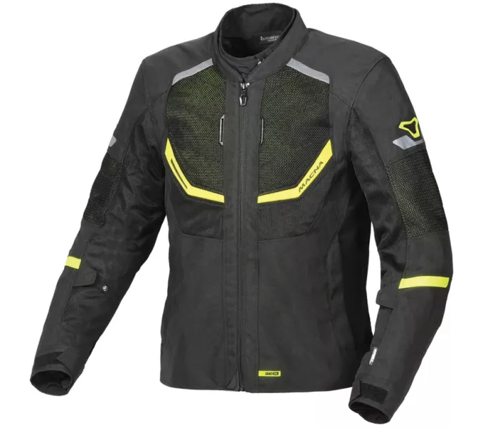 Bunda na moto Macna Tondo black/fluo yellow