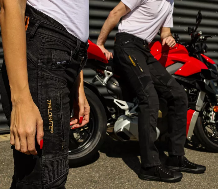 Pánské džíny na moto Trilobite Parado doublelayer AAA skinny fit black level 2