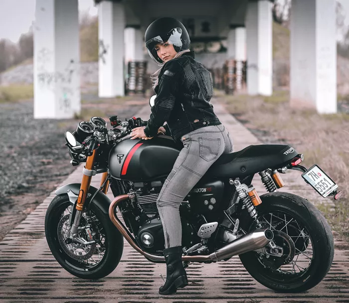 Dámské džíny na moto Trilobite Micas Urban grey