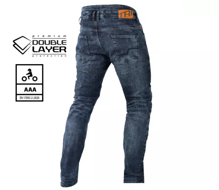 Pánské džíny na moto Trilobite Micas Urban doublelayer AAA blue