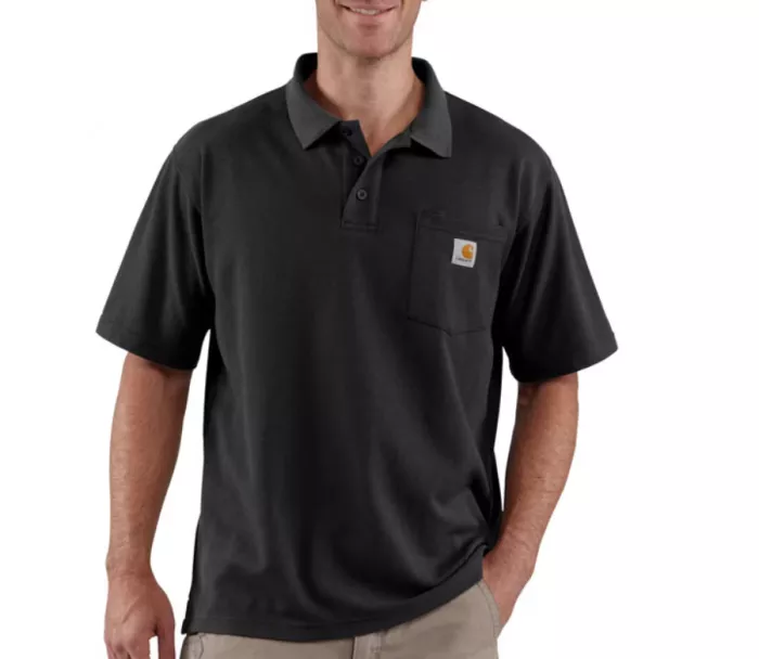 CARHARTT Midweight S/S Pocket Polo black vel. XL
