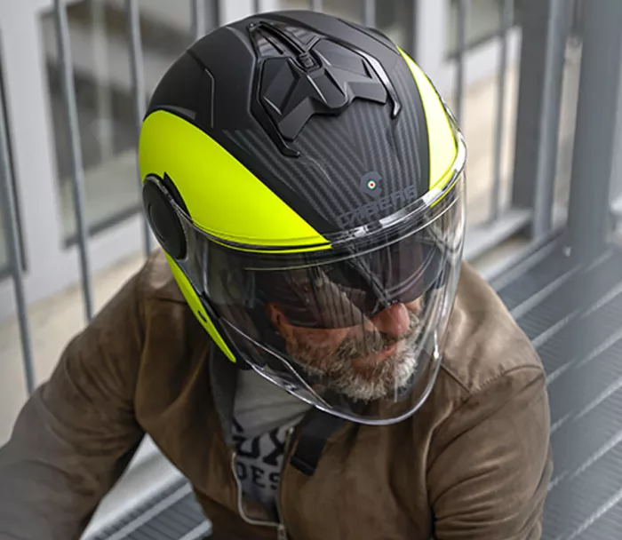 Caberg Soho Milano matt black/yellow fluo vel.M