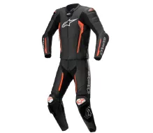 Dvoudílná kožená kombinéza Alpinestars Missile V2 black/red fluo