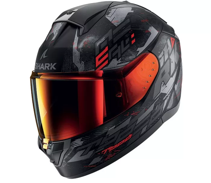 Přilba na moto Shark KAR RIDILL 2 MOLOKAI Mat Black Anthracite Red