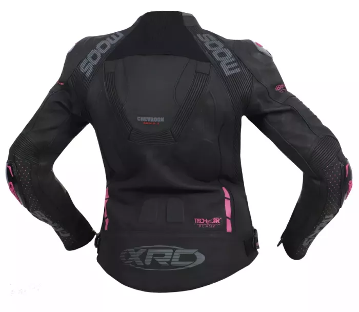 XRC Moos ladies leather jacket blk/pink/grey vel. 48