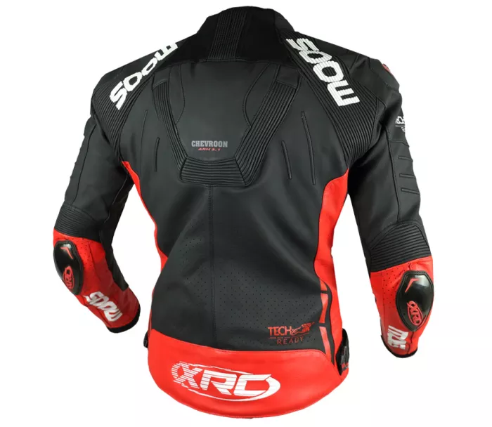 XRC Moos 2.0 HLT men leather jacket blk/red/wht vel. 54
